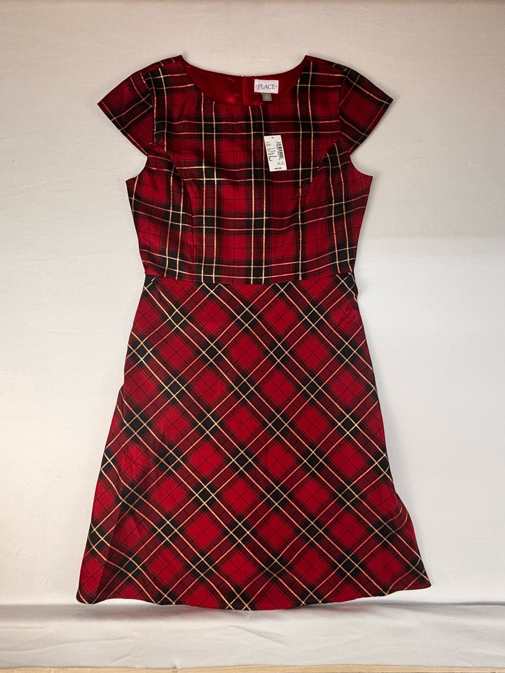 Woman’s Red Plaid Holiday Dress